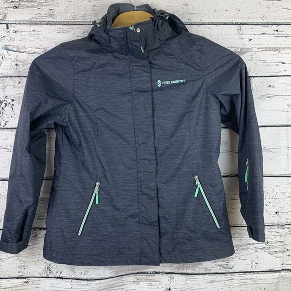 Free‎ Country Women's [Size Medium] Black & Green Hooded Jacket - Picture 1 of 14